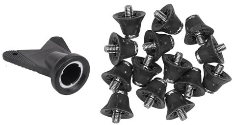 CosyCaya 12 Piezas de Tacos para Botas de Fútbol, Tacos para Rugby, Césped, 13 Mm, Tornillos M5, Tacos para Zapatos, Tacos de Fútbol para Entrenamiento de Competición, Color Gris