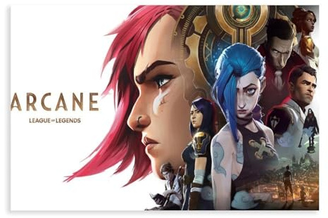 bacrhjlb Poster Arcane Jinx Leinwandposter Schlafzimmer Dekor Landschaft Büro Zimmer Dekor Geschenk 30 x 45 cm