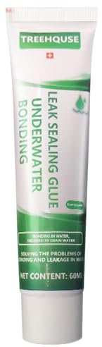 Mastic d'étanchéité pour réservoir d'aquarium - 60 ml - Colle étanche pour aquarium d'eau douce - Colle de réparation sous-marine puissante avec durcissement rapide - Colle de réparation d'aquarium
