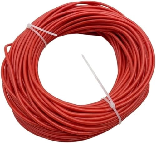 Câble électrique résistant à la chaleur 8 AWG à 30 AWG Fil électrique en silicone souple Couleur rouge for bricolage Électronique au sol (Taille : 1 mètre, Couleur : 2 AWG-50 mm2)(6AWG 16mm2,3meter)
