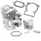 Volakebeing 46 mm Zylinderkolben-Set für Husqvarna-555 560 562 560XP 562XP Kettensägen-Ersatzteile 575355806 575355802 575355805 mit Kolbenring-Sicherungsringen