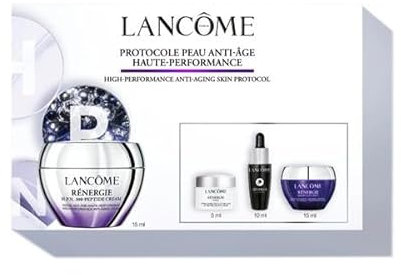 Lancôme Rénergie Starter Kit Set: Genifique Ultimate Serum 10ml, Rénergie Eye Cream 5ml, Rénergie New Cream 15ml, Rénergie Multi-Lift Night Cream 15ml, Skincare-Pflege-Set für eine strahlende Haut