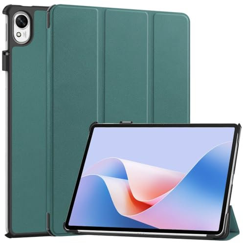 SATURCASE Étui pour Huawei MatePad 11.5S 2024 / MatePad Air 11,5 2023, en cuir PU, rabattable, fin, léger, fonction veille/réveil automatique, housse de protection pour tablette (vert)