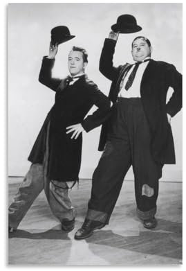 YKNBDXT Poster mit Schauspieler Oliver Hardy und Star Stan Laurel, für Schlafzimmer, Leinwand, Kunstdruck, Raumdekoration, Poster, 30 x 45 cm, ungerahmt, Stil 8