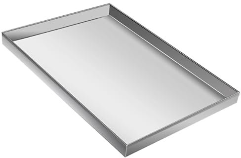 QSNYJPL Portable Air Conditioner Drip Pan Stainless Steel Under Sink Drip Tray Oil Catch Pan Condensate Drain Pan for Mini Air Conditioner Split Unit(120x60cm/47x24in)