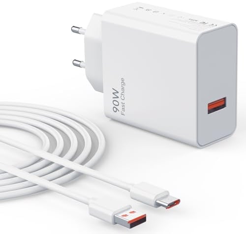 90W USB C Turbo Ladegerät für Xiaomi Redmi Netzteil mit 6A Ladekabel 1M | für Xiaomi 15 Ultra 15 Pro 14T 14 Ultra, Turbo Hyper Charge Netzteil für Redmi Note 14 13 12 11 Poco X7 F7 X7 Pro X6 F6 Pad 7