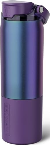 BrüMate Rise 750ml Insulated Water Bottle With Straw, 100% Leakproof | 25oz Stainless Steel Sports Water Bottle, Gym or Travel, Durable Straw, Keeps Drinks Ice-Cold All Day, (Dark Aura)