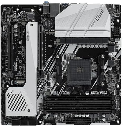 WLTDYZZLDN Placa Base Fit For ASROCK X570M PRO4 Micro ATX for CPU con Ranura AM4 Ryzen 5900X, 3700X, 3900X y 3600 DDR4 PCIe 4.0 Placa Bases