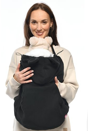 Mija - Tragecover, Universal Bezug für Baby Carrier/Tragetücher/Cape 4023 (Schwarz/Weiß)