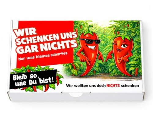 Schlump-Chili Wir schenken uns GAR NICHTS - ein witziges Nix Geschenk für Männer und Frauen