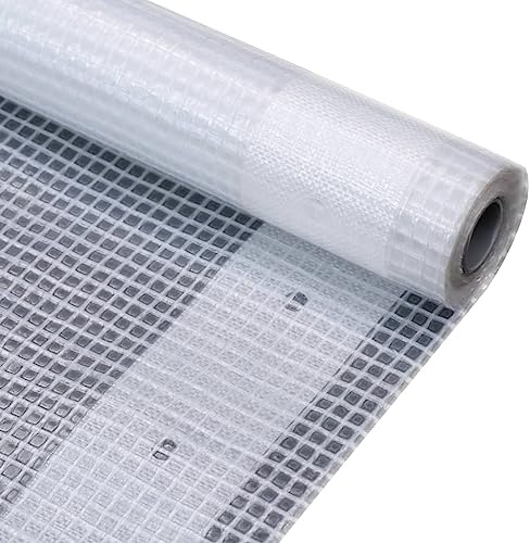 Tomostar Bâche de Rechange Serre Tunnel, Bâche de Protection pour Serre Film de Jardin Couverture de Polytunnel Anti-UV Imperméable Leno 260 g/m² 3 x 20 m Blanc