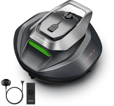 Pooleco Robot Piscina Senza Fili, Robot Pulisci Piscina con 3 Motori, Controllo Remoto e App, Parcheggio Automatico, Autonomia 90 min, – per Piscine Fuori Terra e Interrate
