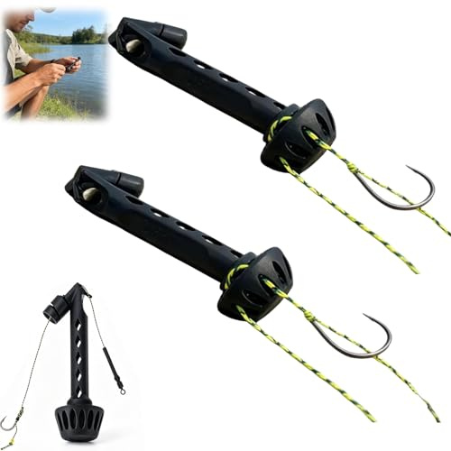 2PCS Magnetic Fly Threader, Fly Fishing Tippet Threader & Knot Tying Aid, Universal Knot Knot Helper Assistant for Easy Hook Threading, Compact Fishing Accessory to Easily Rig Small Flies