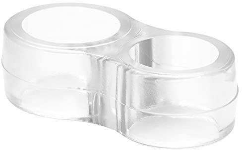 WAGNER Paracolpo ANELLO DOPPIO TRASPARENTE per porte e finestre - Set da 4 pezzi - 45 x 25 x 15 mm, Diametro Ø 16 e 20 mm I Paracolpo da inserire I in plastica pregiata - 15301604