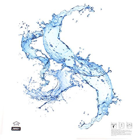 sourcing map WC Aufkleber Haus Badezimmer PVC Water Drops abnehmbaren WC Sitz Deckel Dekor Aufkleber de