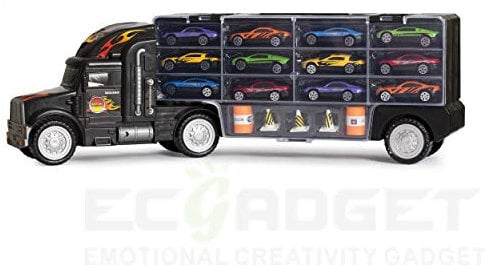 Big Daddy Tractor Trailer Car Collection Case Carrier Transport Toy Truck For Kids