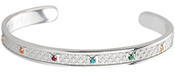 TUUM Unisex-Armreif DECEM 925er Silber M, silber