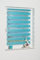 K-home Klemmfix Doppelrollo Andorra ohne Bohren Iceblau 60 x 150 cm (B x L)