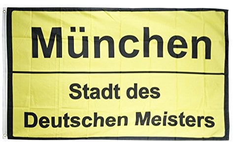 Flaggenfritze Fahne/Flagge Bayern Stadt des Deutschen Meisters München + gratis Sticker