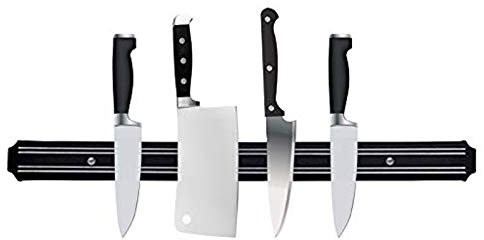 FB FunkyBuys Magnetic Knife Holder for Wall 55cm (22) – Magnetic Knife Rack with Ultra Strong Magnet – Space Saving Utensil Holder for All Kitchen Accessories, Tools and Keys (Metal)