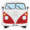 BRISA VW Collection - Volkswagen Kühlschrank-Büro-Pinnwand-Softmagnet im T1 Bulli Bus Design (Bus Front/Rot)