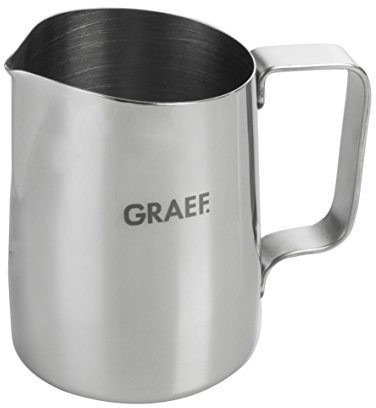 Graef 146442 Latte-Art Milchkännchen Versare, 0.65 L,edelstahl hochglänzend
