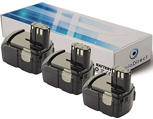 Lot de 3 Batteries pour Hitachi WH 18DFL perceuse visseuse 3000mAh 18V - Visiodirect -