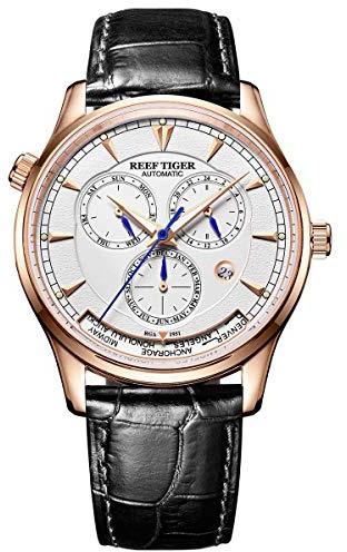 REEF TIGER Herren Uhr analog Automatik mit Leder Armband RGA1951
