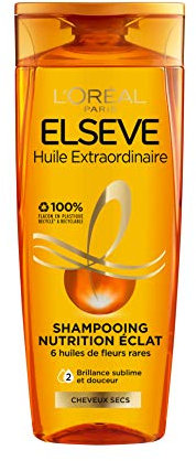 L'Oréal Paris Elsève Huile Extraordinaire Shampooing Nutrition pour Cheveux Secs 250 ml