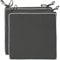 Brandsseller 2er Set Sitzkissen 40x40x4 cm – Wasser- & schmutzabweisende Stuhlkissen mit Bindebändern & Paspel – Für Innen & Außen – Garten, Terrasse, Küche – Anthrazit