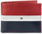 Tommy Hilfiger Americana Men's Passcase Wallet Red Navy Leather