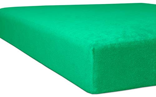 Kneer Spannbetttuch Q95 Nicky-Velours, 180x200-200x200, 58 tundra