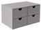 Osco GRYPU4DC Faux Leather 4 Drawer Chest - Grey