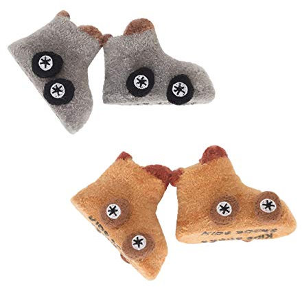 DEBAIJIA 2 Paia per Bambini Calzini Invernali in Cotone Spesso Morbidi che Dormono Calzini Svegli Caldi Traspiranti Antiscivolo, Stivali Calzini per Neonati 0-12 Mesi Bimba Grigio/Giallo - S