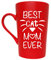 This Mothers Day Gifts Funny Cat Mum Coffee Mug Christmas Gifts, Best Cat Mum Ever Cute Cup from Daughter or Son, Red 12 Oz