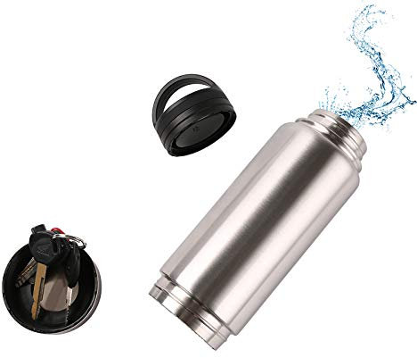 Stainless Steel Tumbler Safe Water Bottle Stash Box Diversion Safe Hidden Safe with huge storage and vacuum keep warm and cold