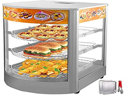 VEVOR Vitrine Chauffe-plat 35 x 42 x 52 cm Vitrine Électrique Commerciale Vitrine Chauffe-vaisselle avec porte magnétique