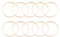 Toyvian Traumfänger Ringe Bambus Makramee Ring 10 cm 12 Stück Rund Bambusringe DIY Basteln Weihnachten Kranz Machen Material Hochzeit Party Festival Dekoration Traumfänger Basteln Zubehör