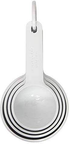 KitchenAid Juego de 4 tazas medidoras universales, color blanco
