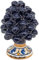 sicilia bedda - Pigna Siciliana in Ceramica di Caltagirone - Piede Decorato - 100% Artigianato Siciliano (Altezza 12 Centimetri, Blu)