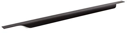 Gedotec Möbelgriff Küchen-Schrank Griffleiste schwarz gebürstet - Vector | Küchengriff Aluminium für Schubladen & Schranktüren | Alu-Griff Länge 1197 mm | 1 Stück - Schubladengriff mit Harpunen-Steg