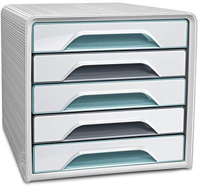CEP Schubladenbox mit 5 flachen Schubladen Smoove Riviera 7-111 Ri Wassergrün/Grau