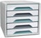 CEP Schubladenbox mit 5 flachen Schubladen Smoove Riviera 7-111 Ri Wassergrün/Grau