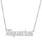 South Coast Jewellery Aquarius Zodiac Horoscope Birth Star Sign Necklace Silver Stainless Steel