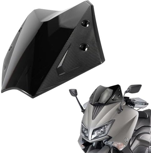 Parabrezza Moto PSLER Deflettori del Pannelli del Anteriore Carenatura per TMAX 530 2012 2013 2014 2015 2016(Nero Lucido)