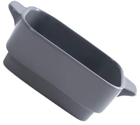 Fuente de lasaña individual Bandeja para hornear de cerámica grande y profunda Fuente para servir con asa Fuente para hornear rectangular Bandeja para hornear de cerámica Cacerola para horno Verde (