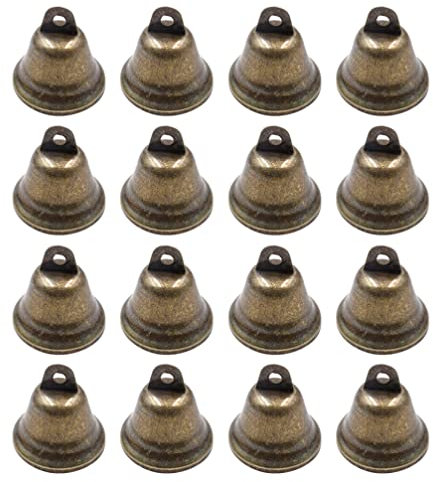 DOITOOL 16Pcs Vintage Messingglocken Basteln Bells Kuhpferd Weiden Glocken Schaf Viehzug Ziegenglocken