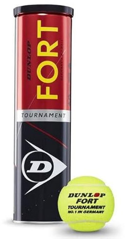 Tosol Dunlop Tennisbälle 4 x 4TIN Fort Tournament Tennisball Spielbälle Wettkampfball inkl Motivations-Beileger
