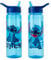 Disney Bouteille d'eau Stitch avec paille rabattable de 600 ml – Produit officiel par Polar Gear – Réutilisable – Sans BPA – Plastique recyclable – Idéal pour l'école, la crèche, le sport, le