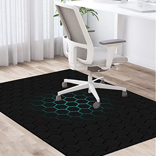 PLMM Bodenschutzmatte Gaming Teppich Bodenschutzmatte Unterlage Schreibtischstuhl Bürostuhl Unterlage rutschfest Unterlage Schreibtischstuhl Mehrzweck Stuhlteppich 140×160CM